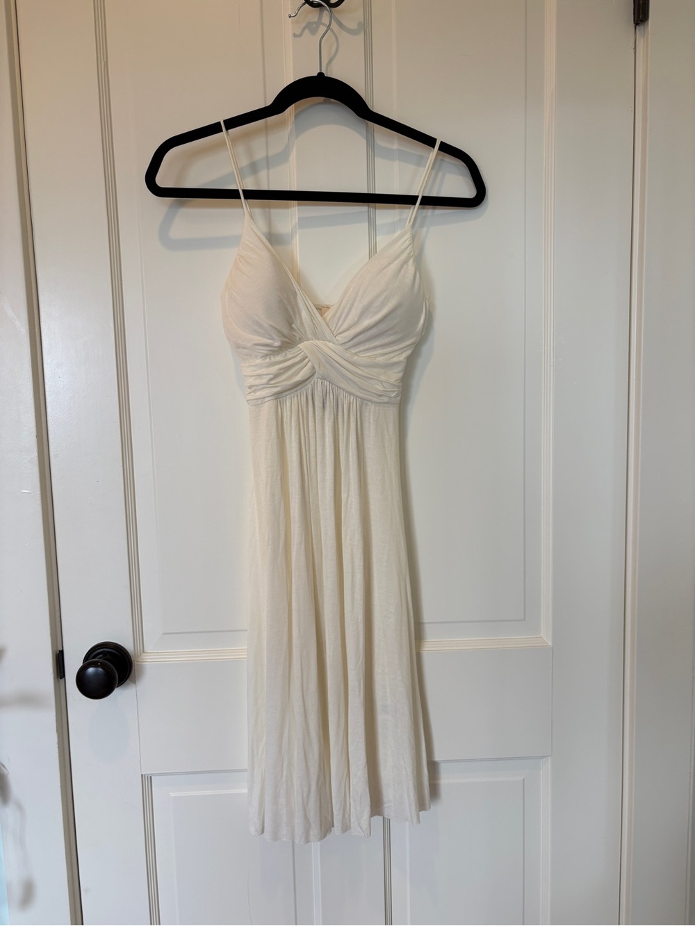 Mahina Cream Spaghetti Strap Dress